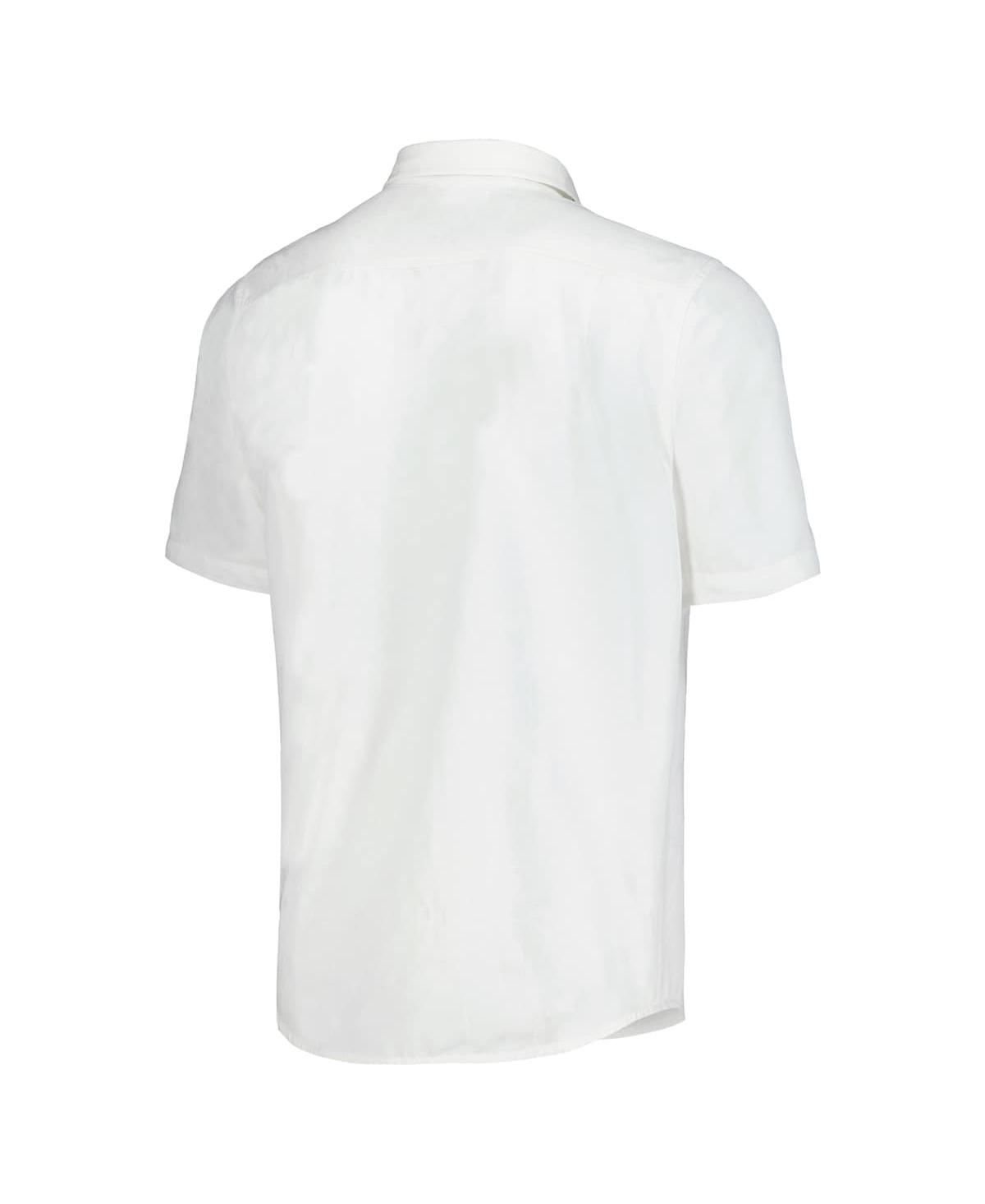 Tommy Bahama Men's White Tennessee Volunteers Coconut Point Palm Vista Islandzone Camp Button-up Shirt In White
