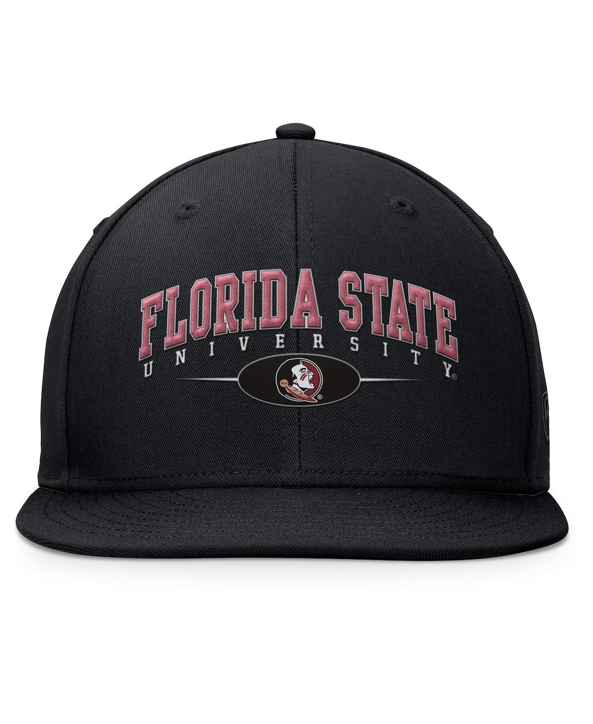 Top Of The World Men's Black Florida State Seminoles Bullpen Snapback Hat In Black