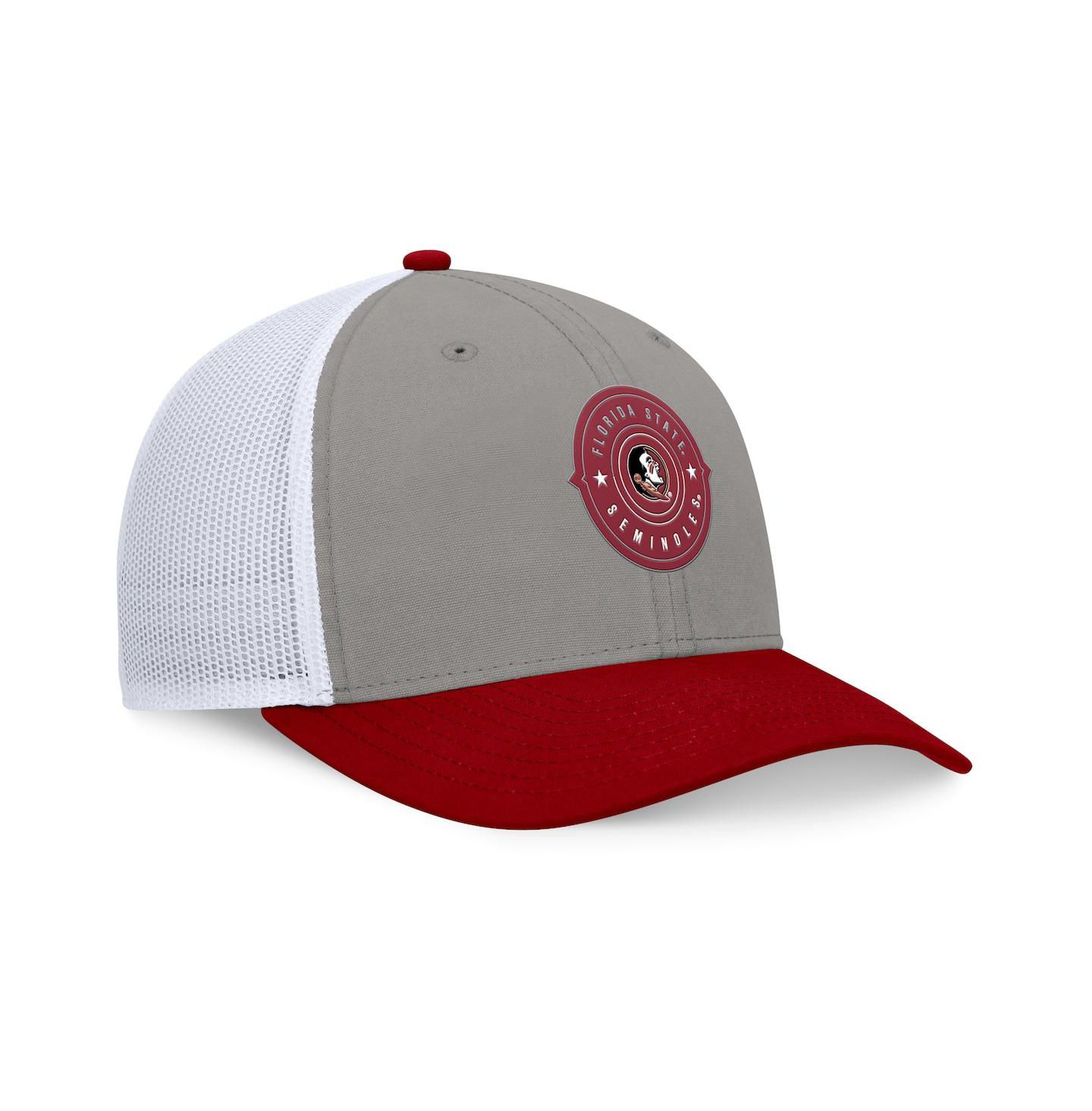 Мужская кепка Top of the World Gray/Garnet Florida State Seminoles Rob Trucker Adjustable Hat — фото 2