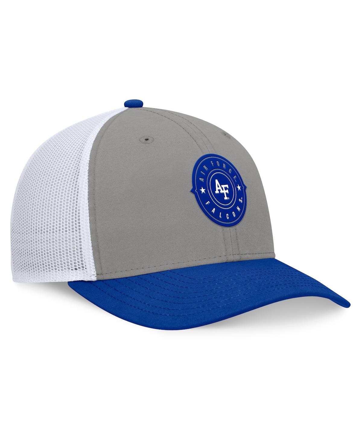 Top of the World Men'sRoyal Air Force Falcons Rob Trucker Adjustable Hat - Gray, Royal