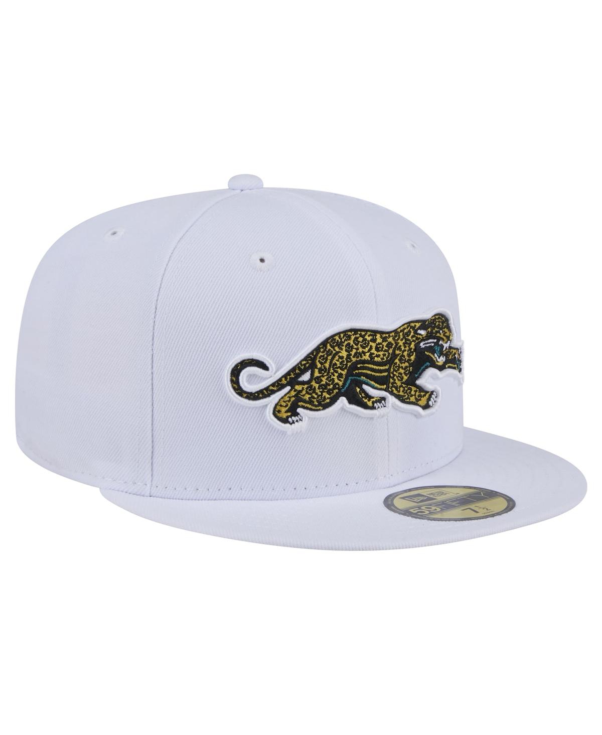 New Era Men'sJacksonville Jaguars Throwback Crawl Omaha 59FIFTY Fitted Hat - White