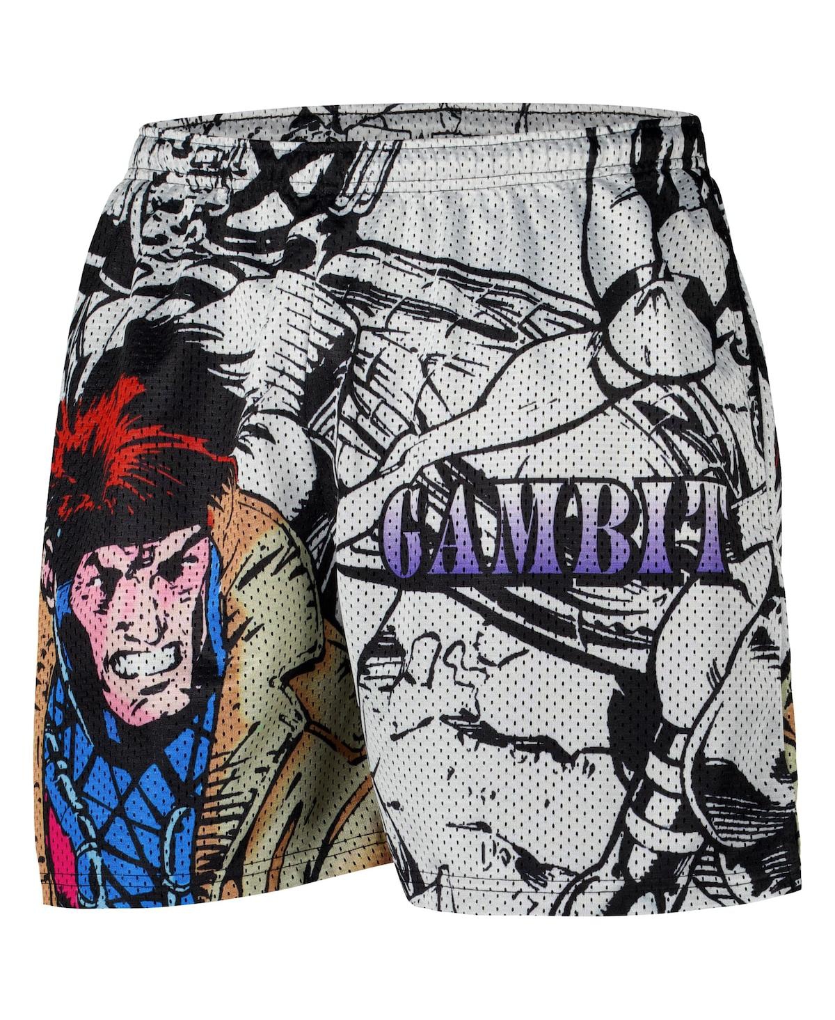 CHALK LINE MEN'S WHITE X-MEN GAMBIT RETRO SHORTS 