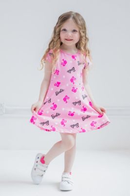 Girls French Terry Skater Dress Pink Toddler| Child