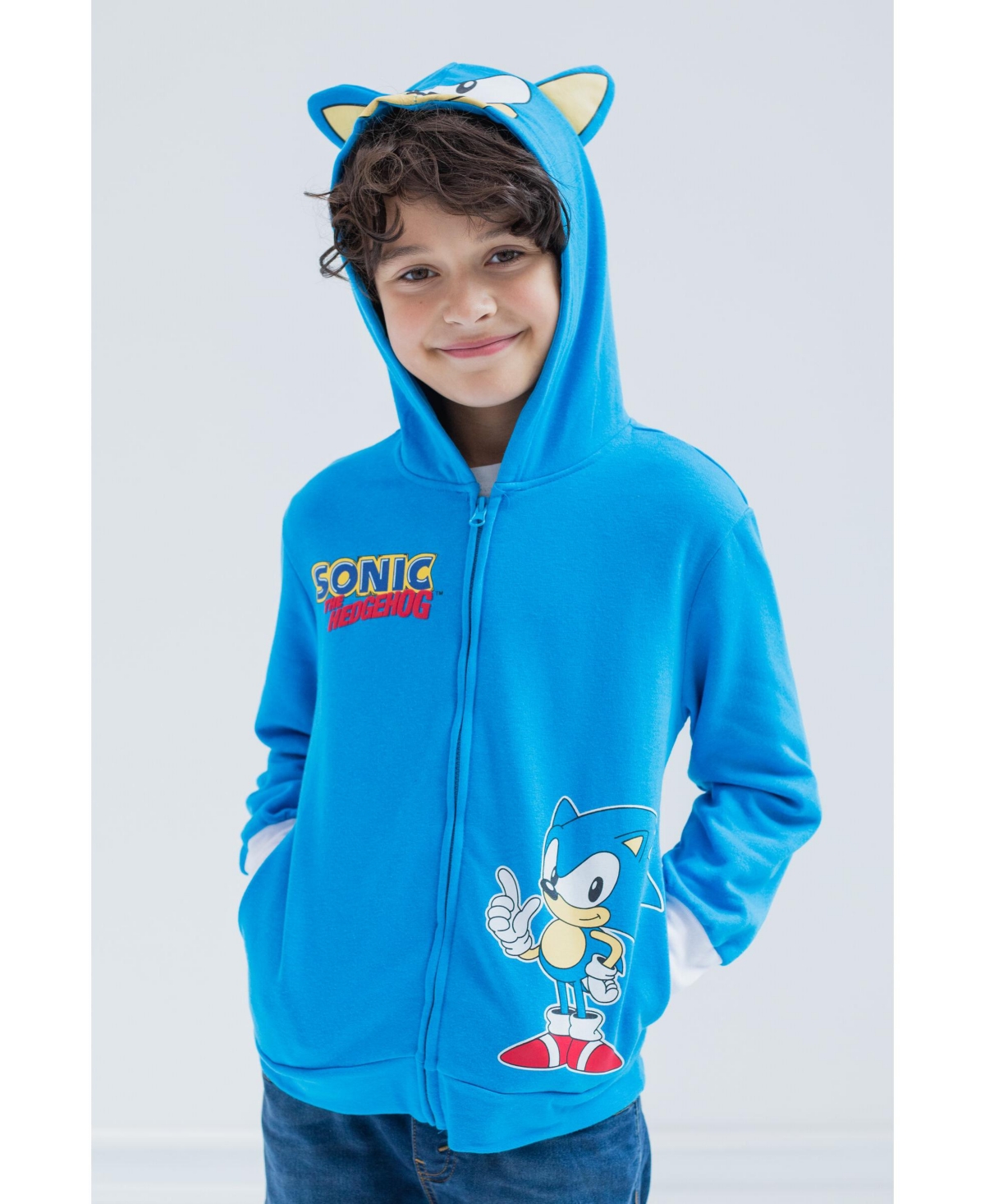 Sega Toddler Boysthe Hedgehog Shadow Knuckles Fleece Zip Up Hoodie - Sonic