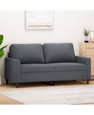2-Seater Sofa Dark Gray 55.1" Velvet