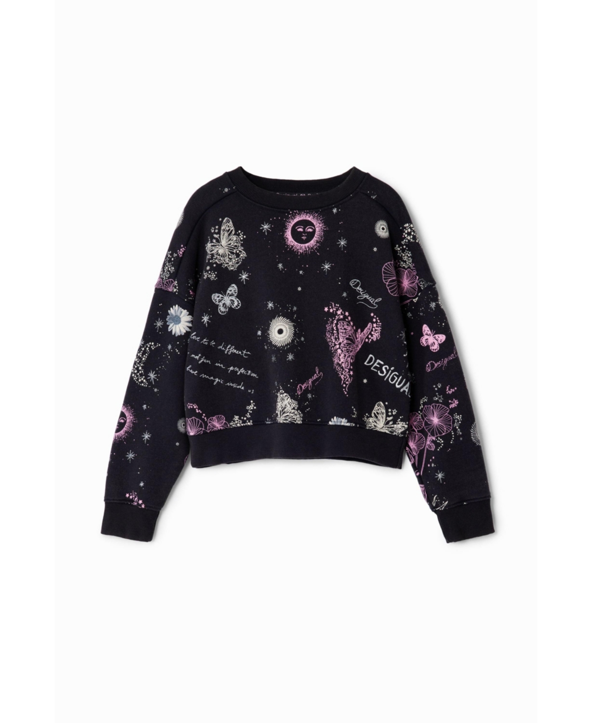 Desigual Girls Girls's Universe flowers sweatshirt