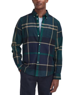 Barbour - Men's Dunoon Tailored-Fit Tartan Button-Down Twill Shirt