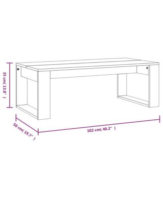 Medium Engineered Wood White Modern Coffee Table
