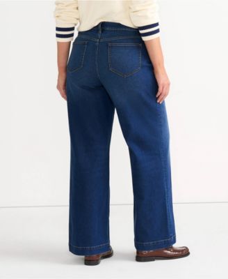 Women's Recover High Rise Wide Leg Blue Jeans