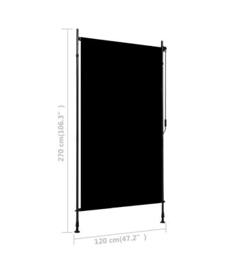 Outdoor Roller Blind 47.2"x106.3" Anthracite