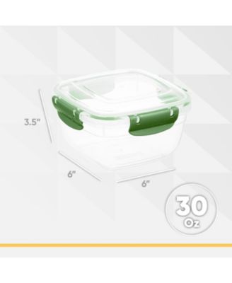 Airtight Food Storage Container with Leakproof Lid, 30 Oz, Orange