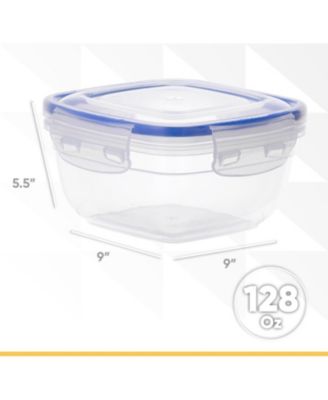 Airtight Food Storage Container with Leakproof Lid, 80 Oz, Clear
