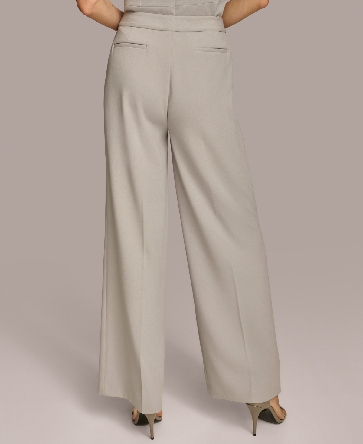 Donna Karan New York Women's Mid-Rise Wide-Leg Pants