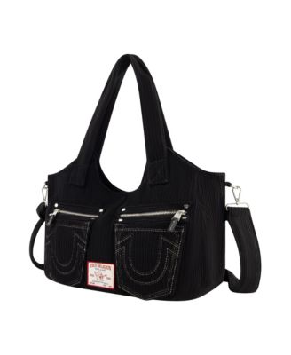 Horseshoe stitch Corduroy satchel.