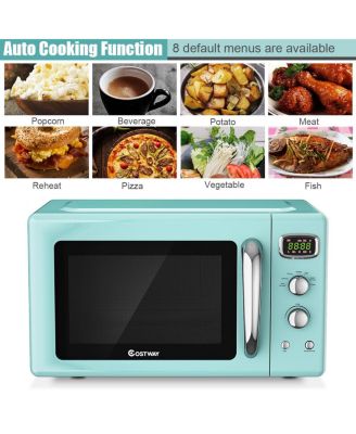 0.9Cu.ft. Retro Countertop Compact Microwave Oven 900W