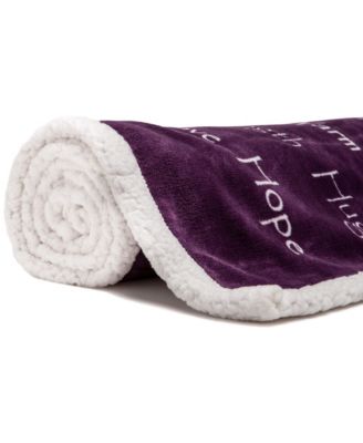 Premium Healing Warm Hugs Microfiber & Sherpa Gift Blanket, Twin