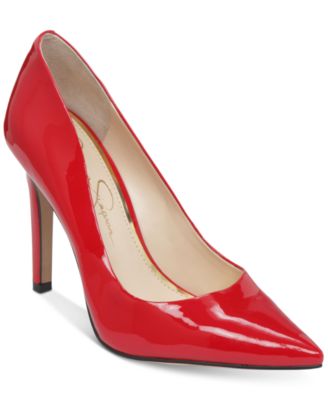 macys red pumps