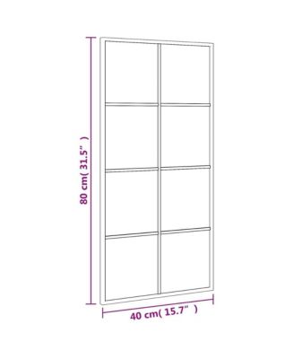 Wall Mirror Black 15.7"x31.5" Rectangle Iron