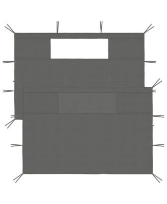 Gazebo Sidewalls with Windows 2 pcs Anthracite