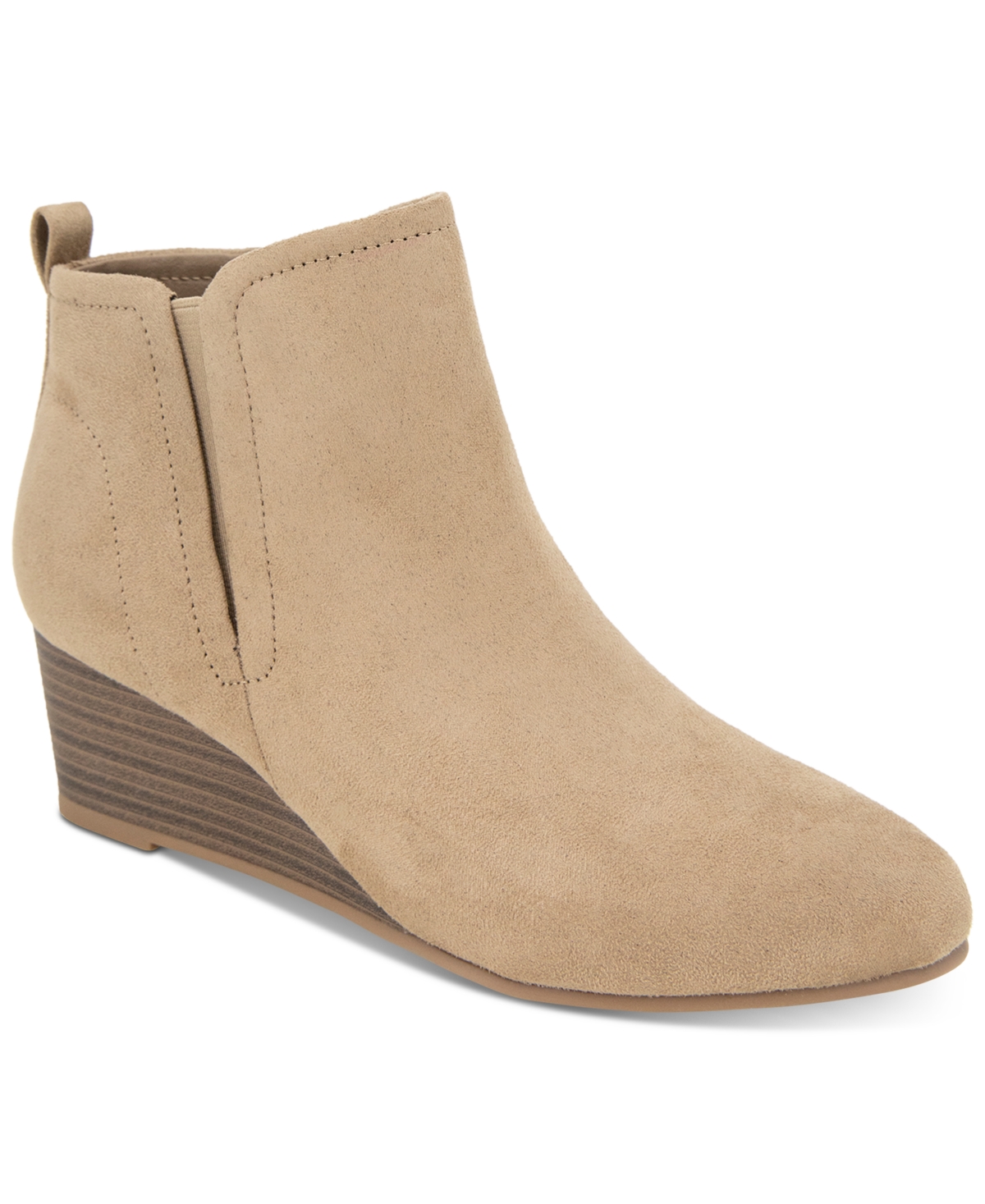 Style & Co Women's Joviee Wedge Booties, Created For Macy's In Lt Tpe Mc