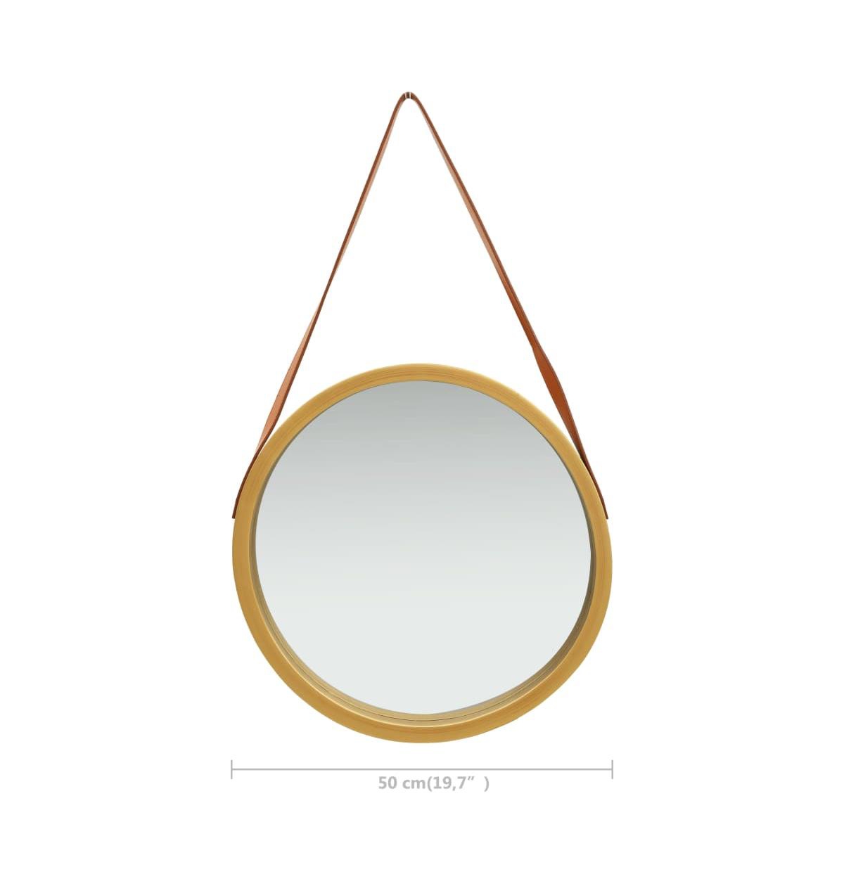 vidaXL Wall Mirror with Strap 16.7