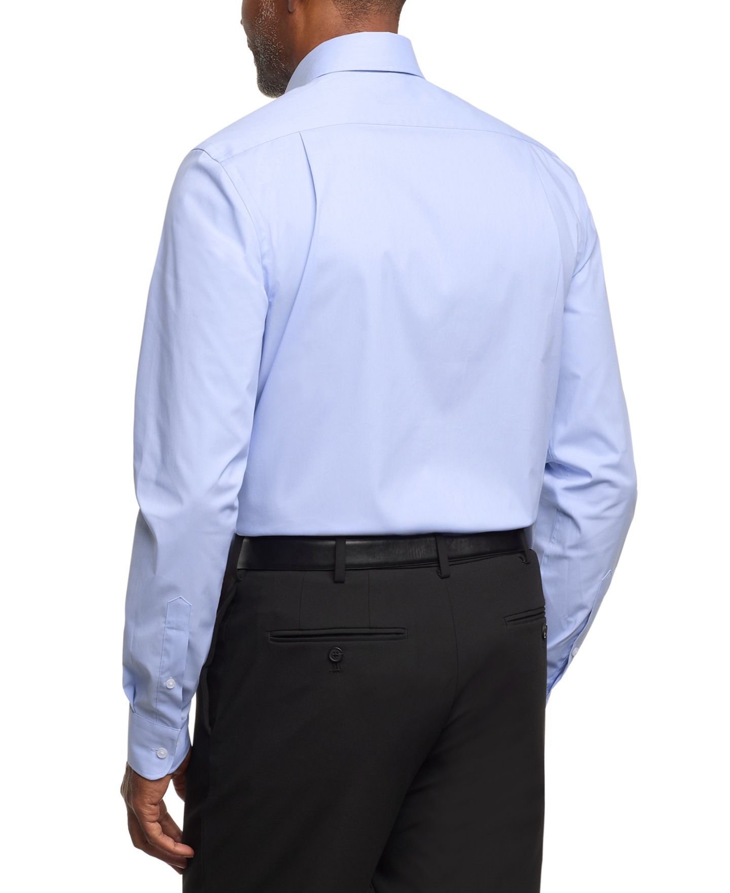 Мужская рубашка Tommy Hilfiger Regular Fit Wrinkle Resistant Stretch Dress Shirt, цвет: Синий, вариант 1 — фото 2