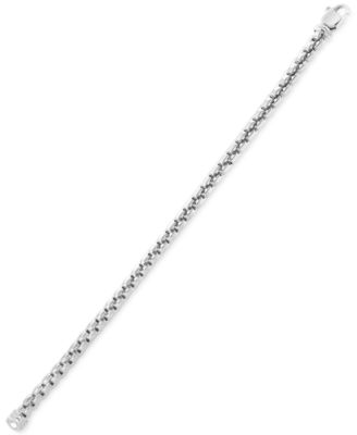 Men's Venezia Box Link Chain Bracelet in Sterling Silver
