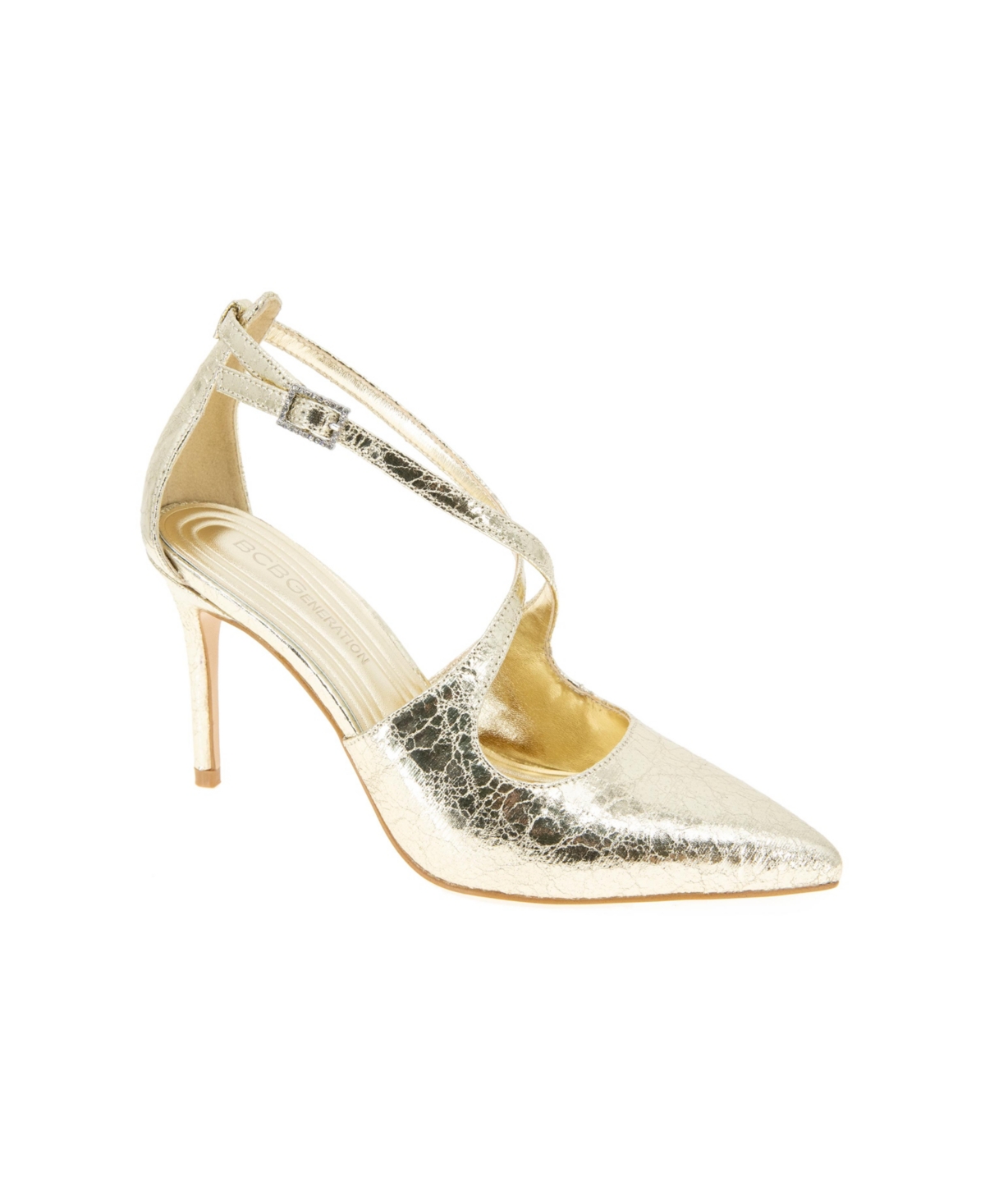 Women's Bromi Criss-Cross Strappy Pumps - Platino