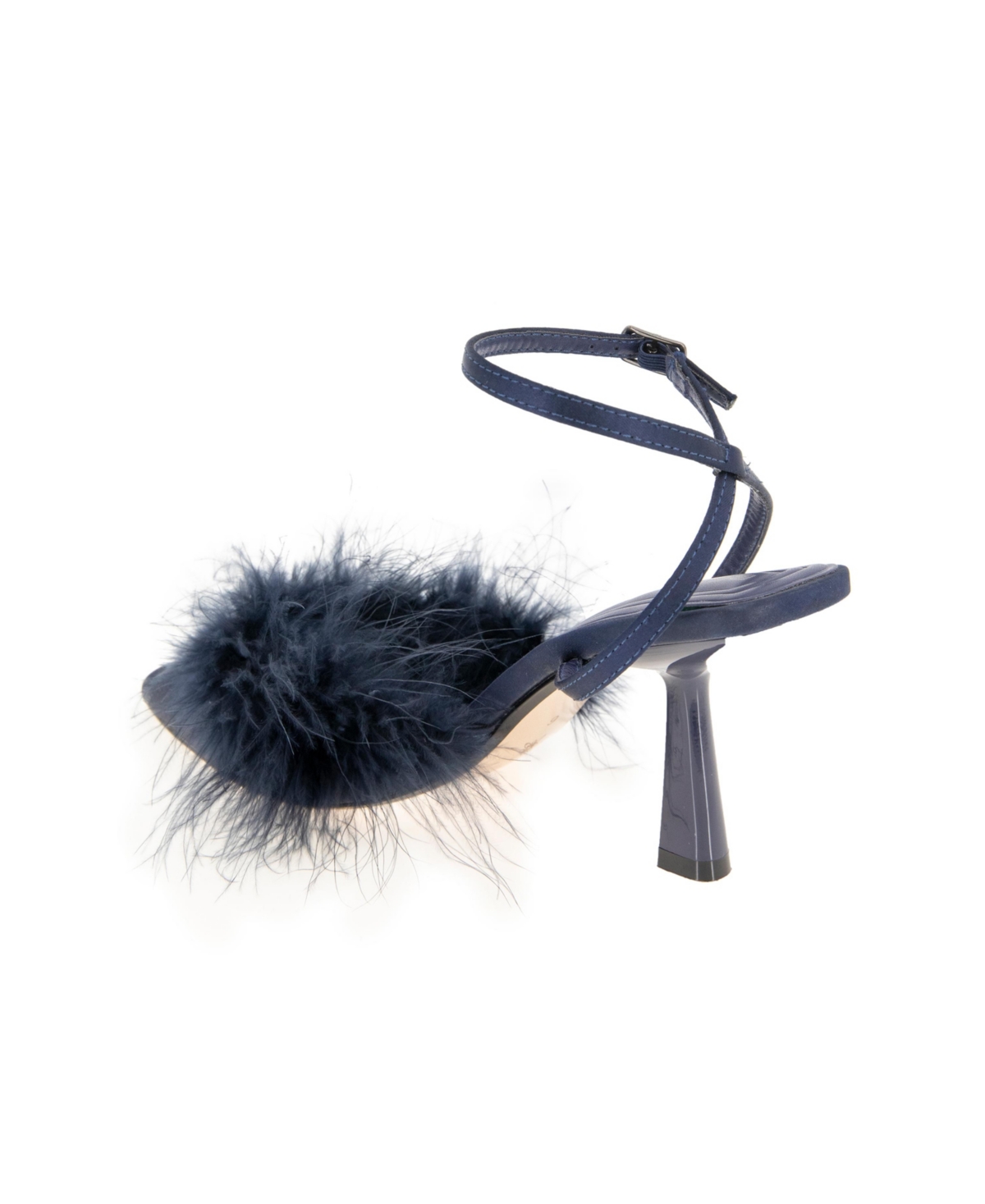BCBGeneration Women's Iliana Ankle Strap Feather Detail Pumps