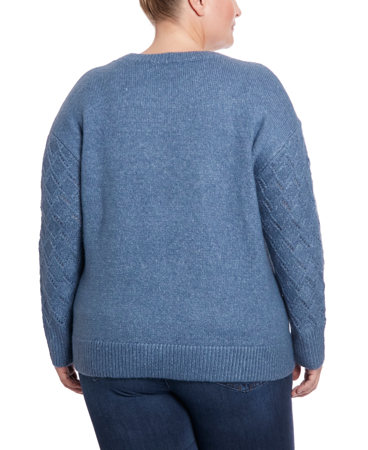 Joseph A Plus Size Space Dyed Pullover Sweater