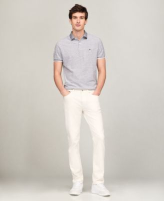Men's Regular-Fit Tipped Linen Polo Shirt 