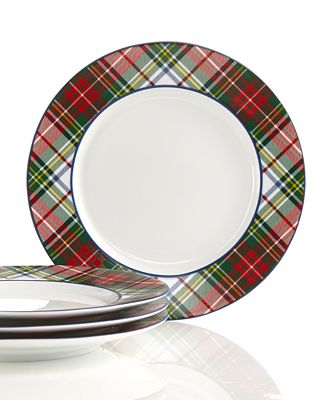 CLOSEOUT! Ralph Lauren Set of 4 Holiday Dessert Plates - Serveware