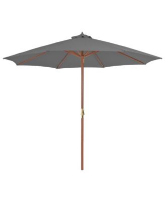 Outdoor Parasol with Wooden Pole 118.1" Anthracite