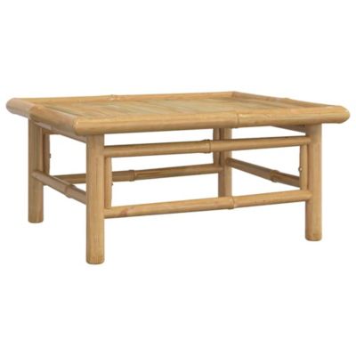 Garden Table Natural Bamboo Bamboo 25.6x21.7x11.8 in Tough