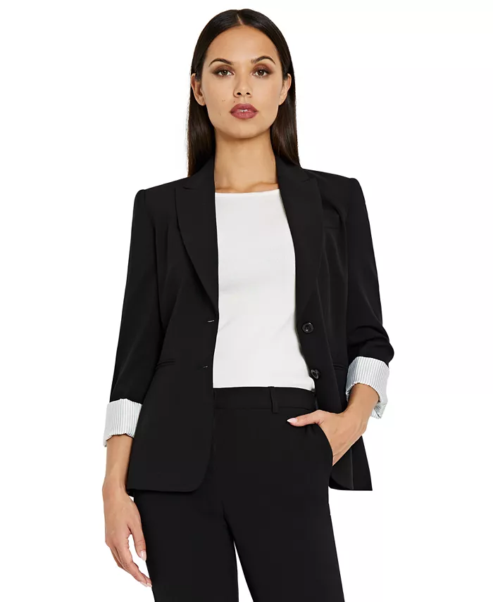 Notched Two-Button Blazer - thumbnail 5