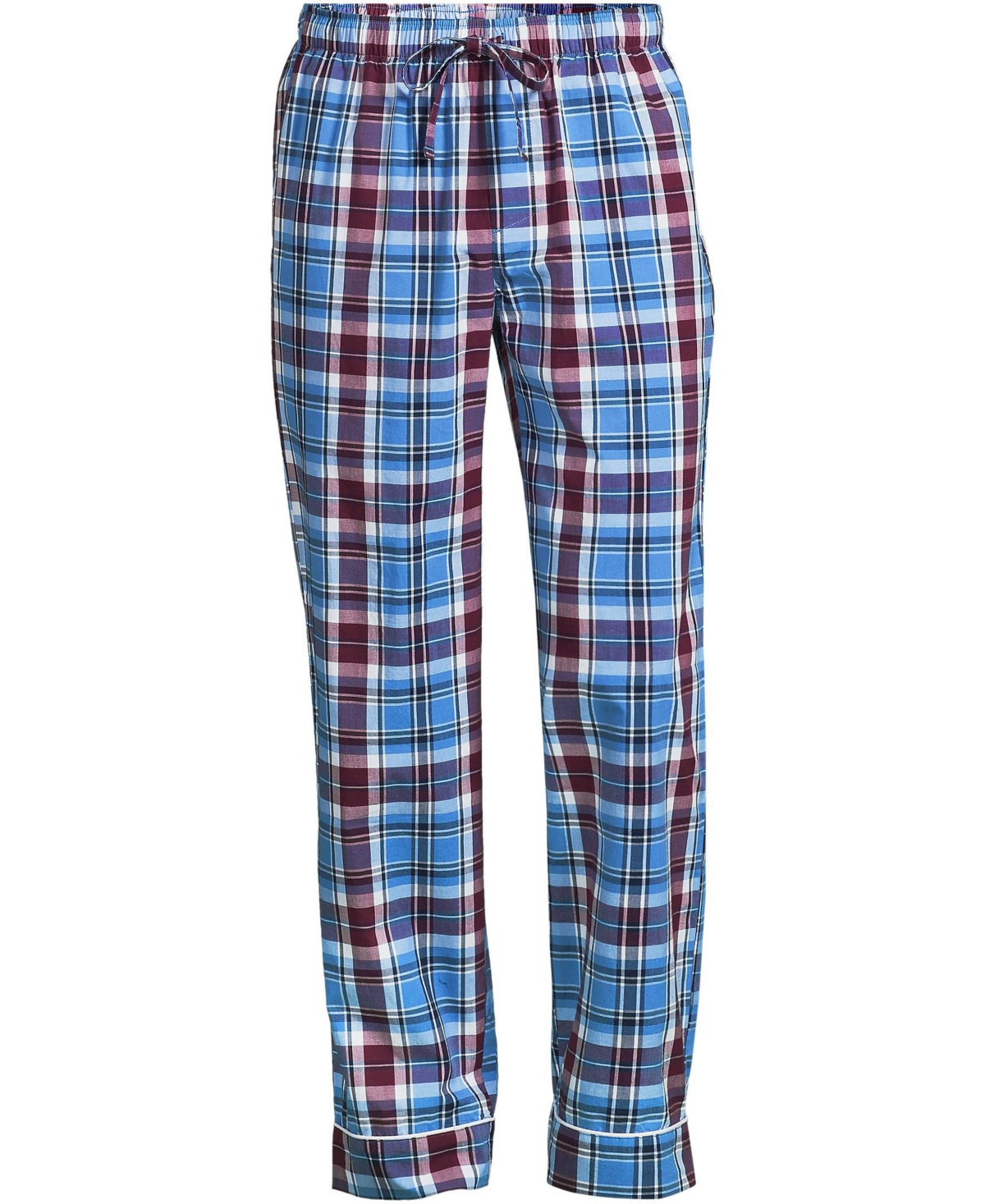 Lands' End Big & Tall Essential Pajama Pants -navy plaid
