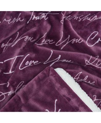 Premium I Love You Gift Throw Blanket - Unconditional Love Together Forever Anniversary Gift Throw - for Women Men Girlfriend Boyfriend Husband Wife (50x65 Inches) - RoseDust Blanket