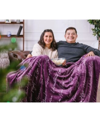 Premium I Love You Gift Throw Blanket - Unconditional Love Together Forever Anniversary Gift Throw - for Women Men Girlfriend Boyfriend Husband Wife (50x65 Inches) - RoseDust Blanket