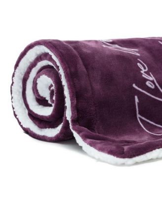 Premium I Love You Gift Throw Blanket - Unconditional Love Together Forever Anniversary Gift Throw - for Women Men Girlfriend Boyfriend Husband Wife (50x65 Inches) - RoseDust Blanket