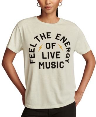 Lucky Brand - Women's Feel The Energy Of Live Music Crewneck T-Shirt