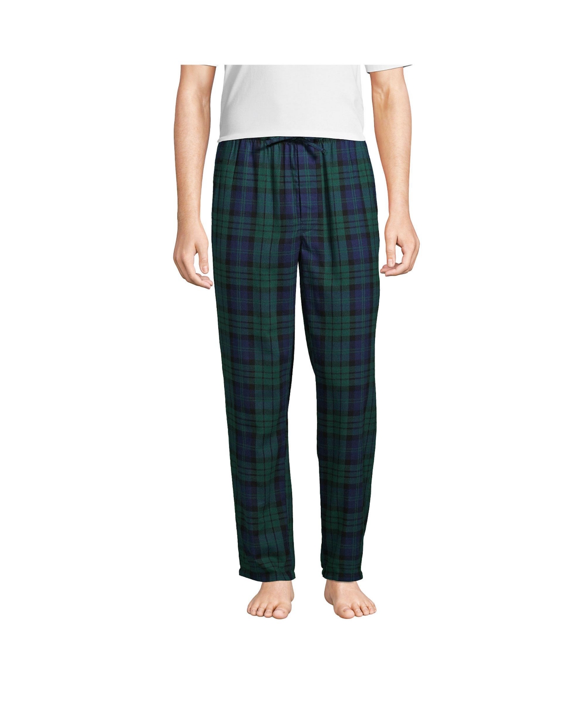 Big & Tall Flannel Pajama Pants - Evergreen blackwatch plaid