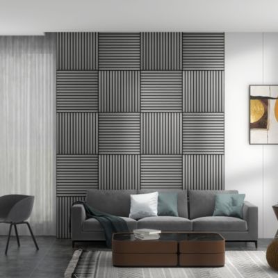4 Pack Acoustic Wall Panels, 24" x 24" Wood Wall Panels,