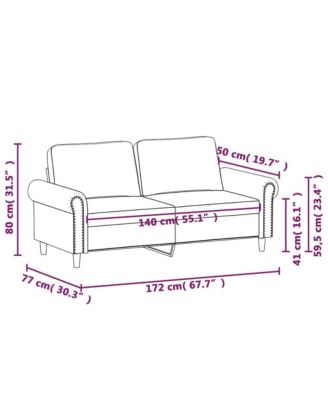 2-Seater Sofa Black 55.1" Velvet
