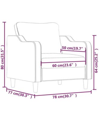 Sofa Chair Black 23.6" Fabric