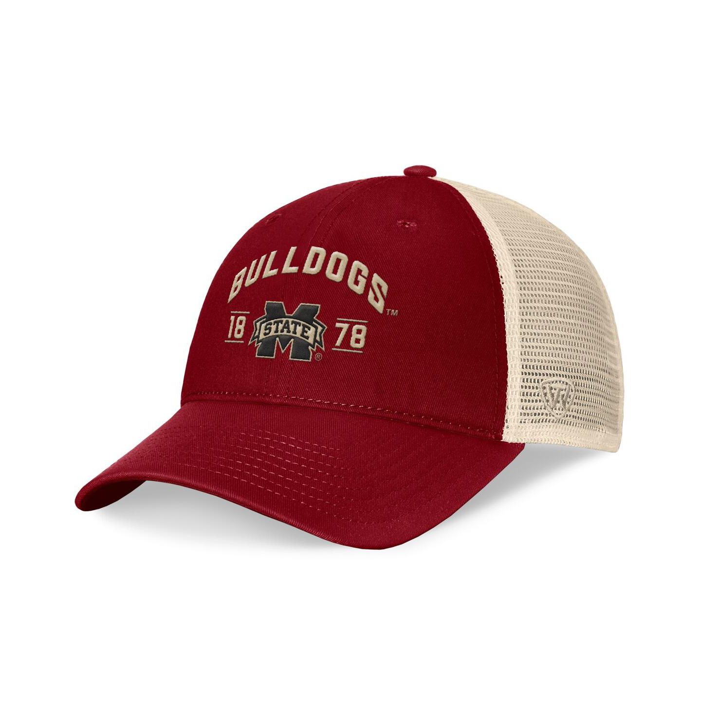 Мужская кепка Top of the World Maroon Mississippi State Bulldogs Heritage Waylon Trucker Adjustable Hat — фото 1