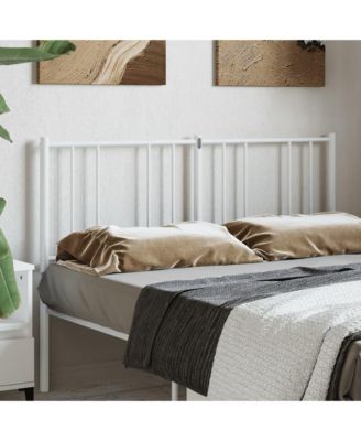 Metal Headboard White 59.1"