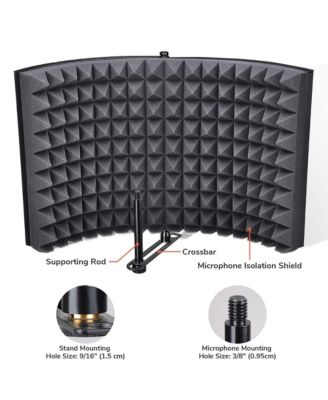 Studio Microphone Isolation Shield Acoustic Foam Panel Sound Absorbing Recording Panel