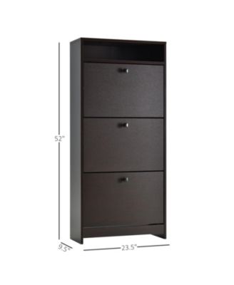 Shoe Storage Cabinet with 3 Large Fold-Out Drawers,