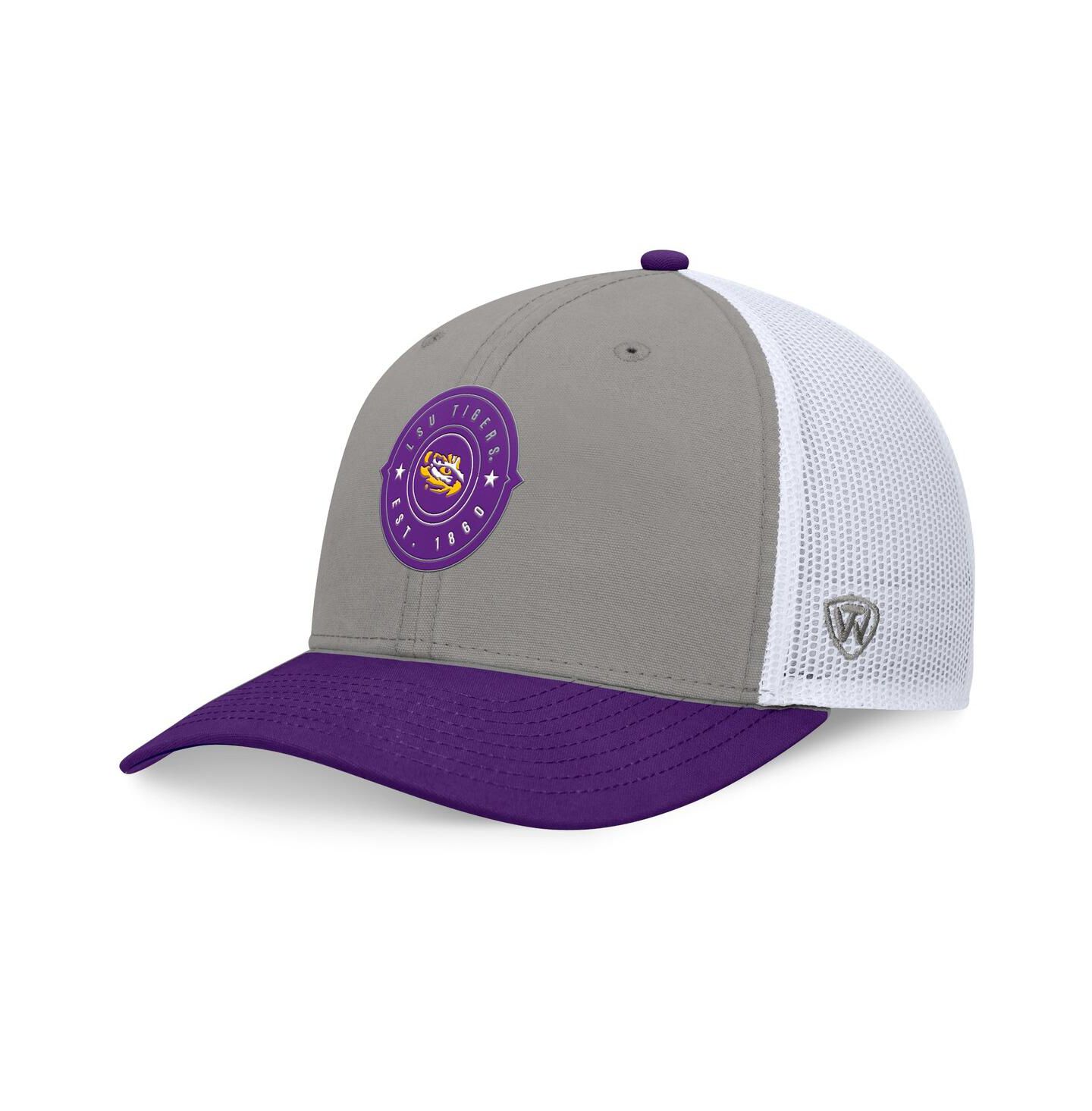 Мужская кепка Top of the World Gray/Purple LSU Tigers Rob Trucker Adjustable Hat — фото 1