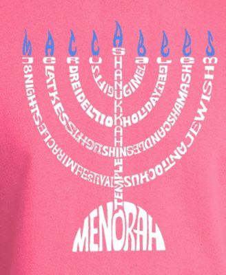 Men's Menorah Word Art Hooded Sweatshirt